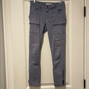 Joie Women's Slate Gray Skinny Ankle Jeans with Zipper Accents